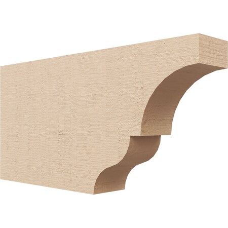 Ekena Millwork 2in. W x 6in. H x 12in. L Asheboro Woodgrain TimberThane Rafter Tail, Primed Tan RFTUR02X06X12ASHRCPR